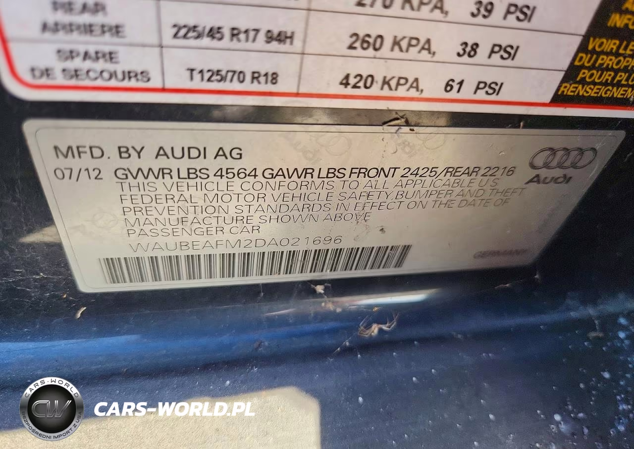 2013 Audi A3 Premium VIN:WAUBEAFM2DA021696 - 13