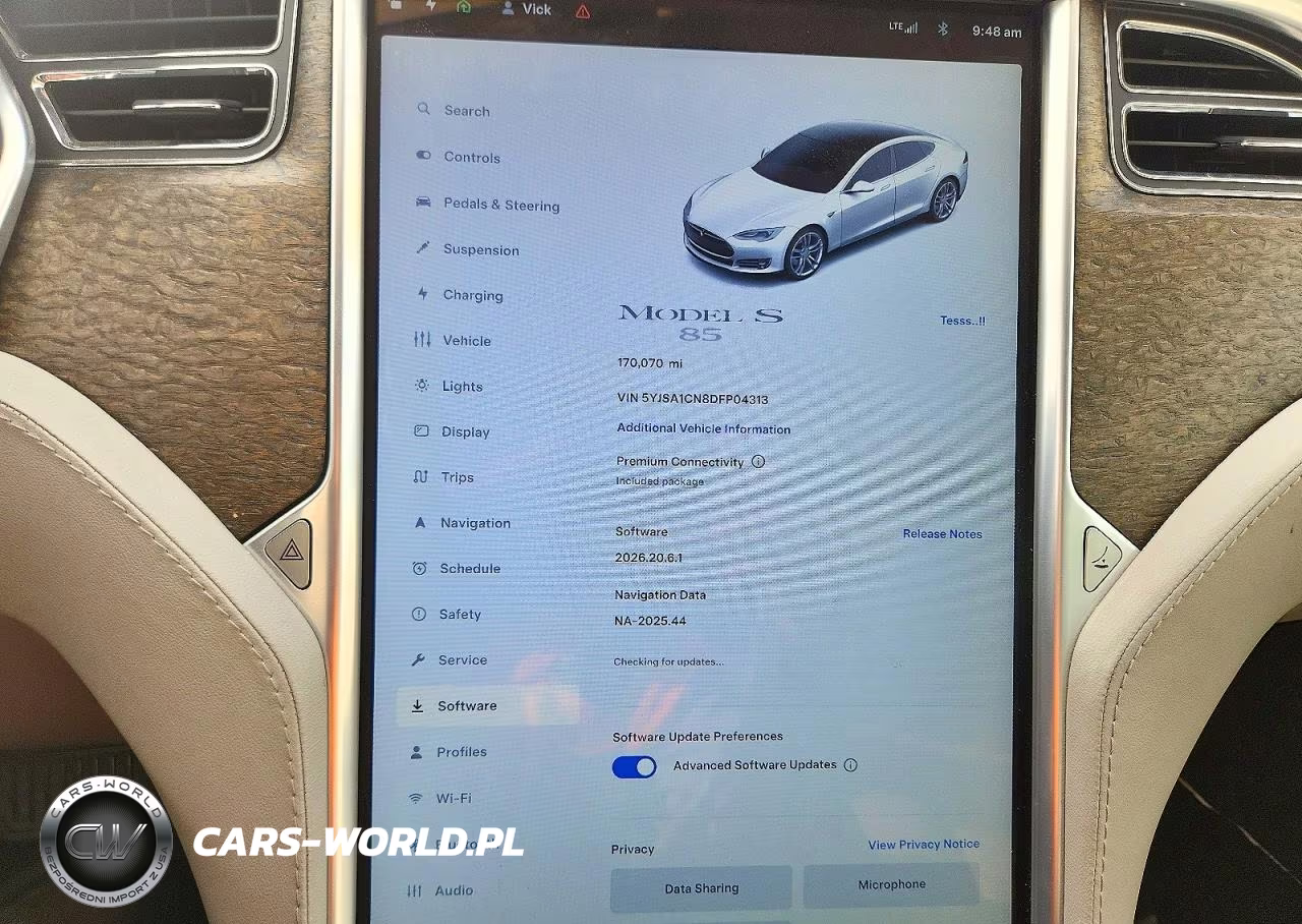 2013 Tesla Model S VIN:5YJSA1CN8DFP04313 - 9