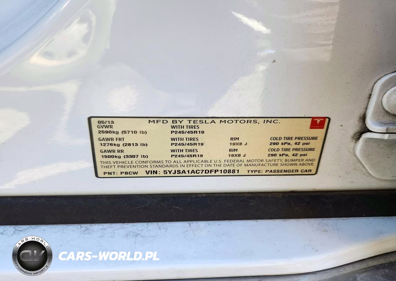 2013 Tesla Model S VIN:5YJSA1AC7DFP10881 - 12
