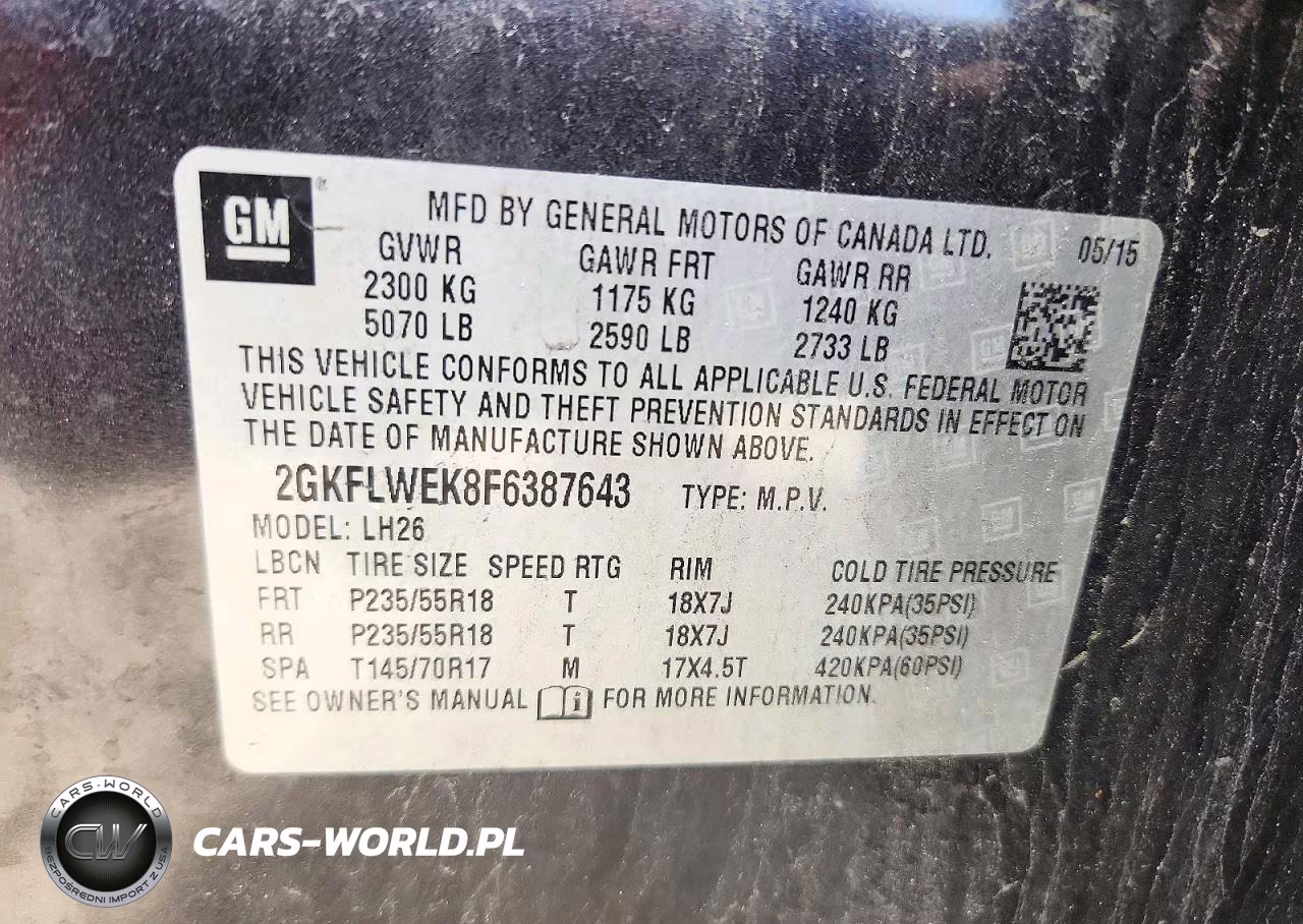 2015 GMC Terrain Sle VIN:2GKFLWEK8F6387643 - 13