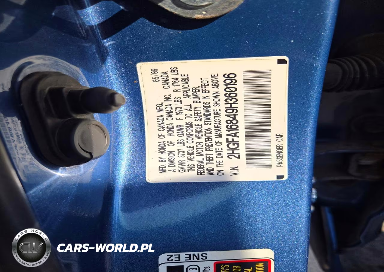 2009 Honda Civic Ex VIN:2HGFA16849H360196 - 12