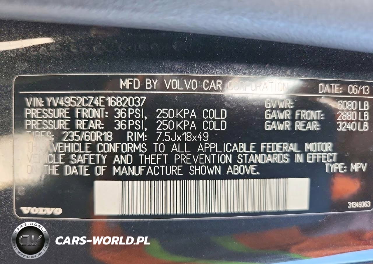 2014 Volvo Xc90 3.2 VIN:YV4952CZ4E1682037 - 13