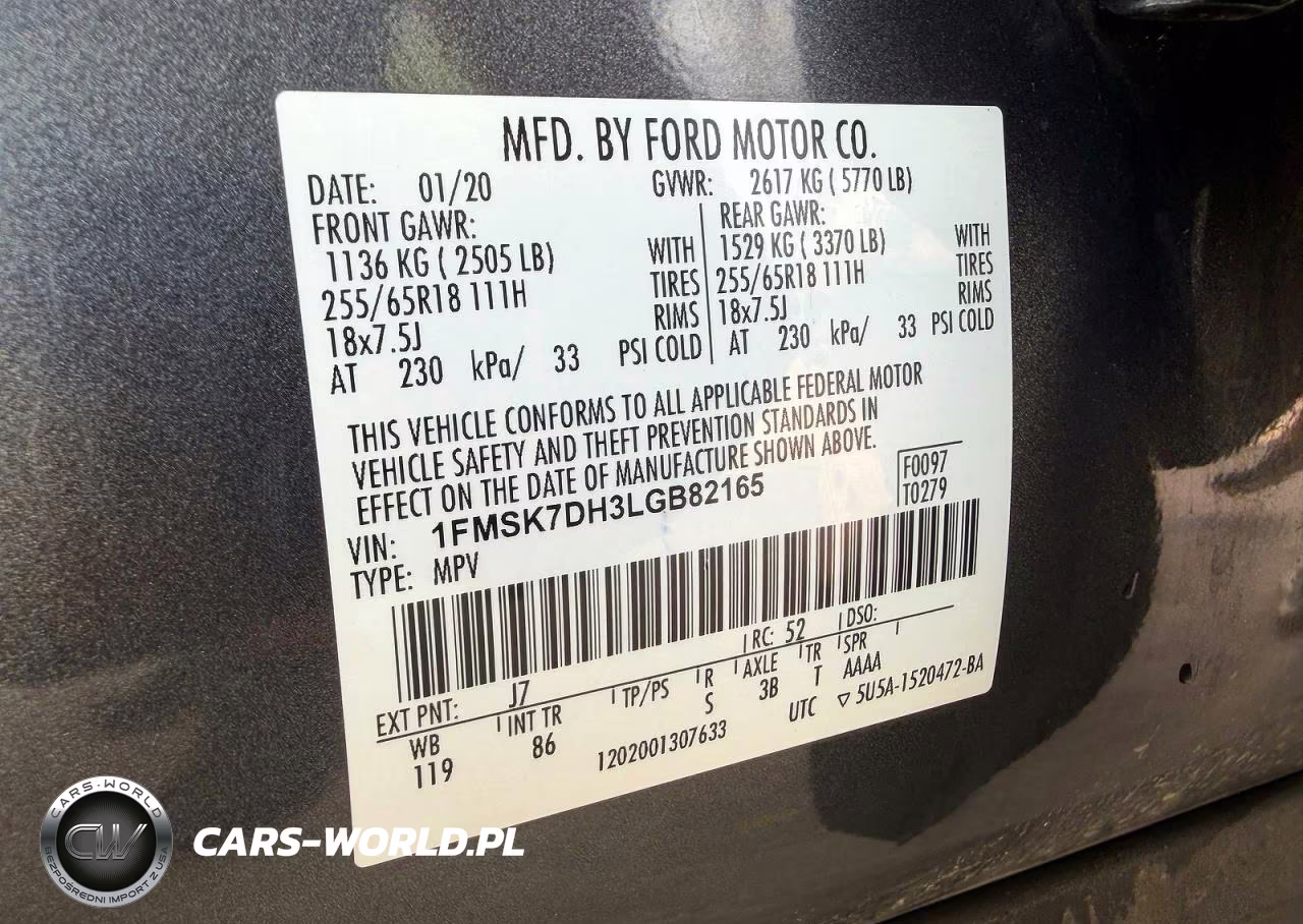 2020 Ford Explorer Xlt VIN:1FMSK7DH3LGB82165 - 10