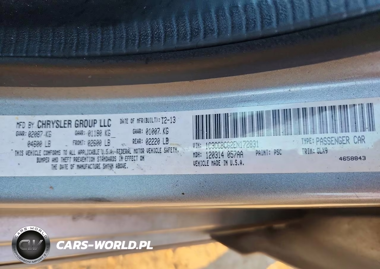 2014 Chrysler 200 Limited VIN:1C3CCBCG2EN172831 - 12