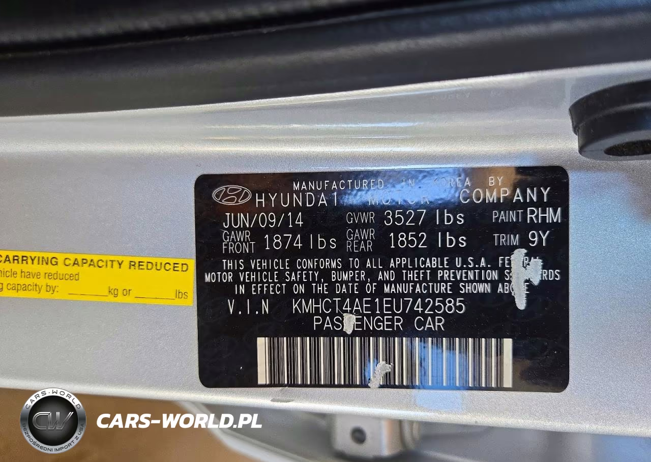 2014 Hyundai Accent Gls VIN:KMHCT4AE1EU742585 - 12