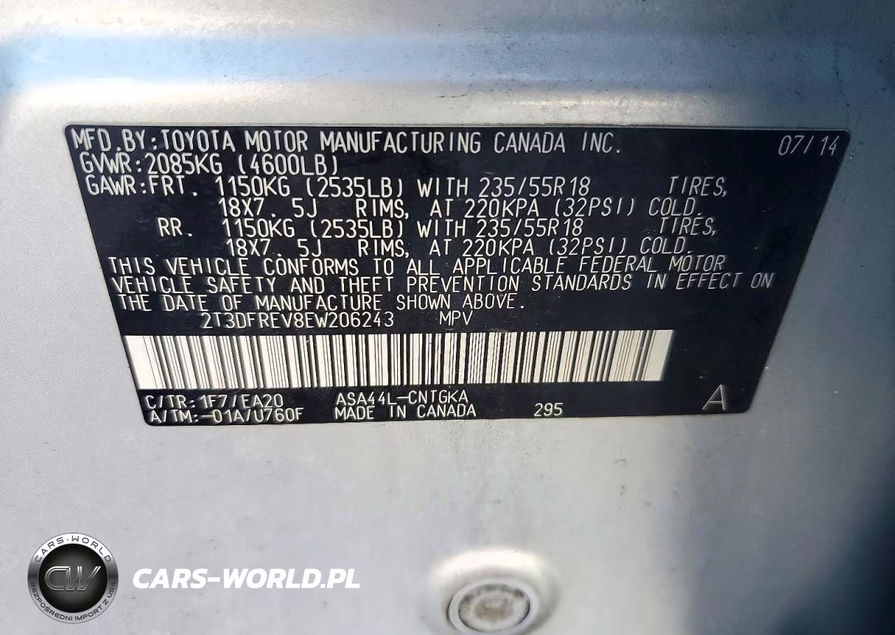 2014 Toyota Rav4 Limited VIN:2T3DFREV8EW206243 - 13