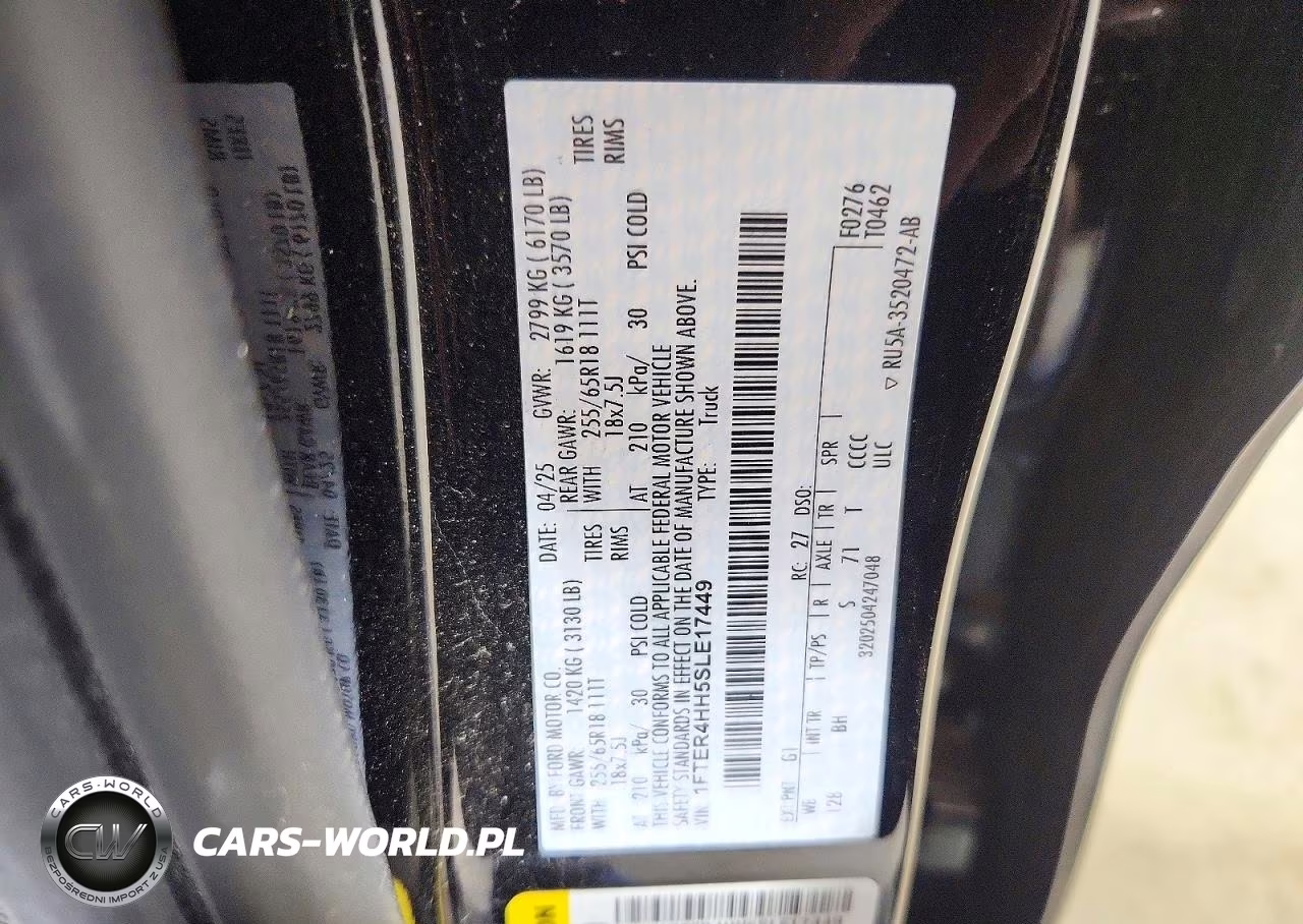 2025 Ford Ranger Xlt VIN:1FTER4HH5SLE17449 - 12