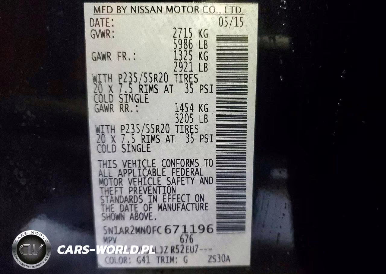 2015 Nissan Pathfinder S VIN:5N1AR2MN0FC671196 - 13