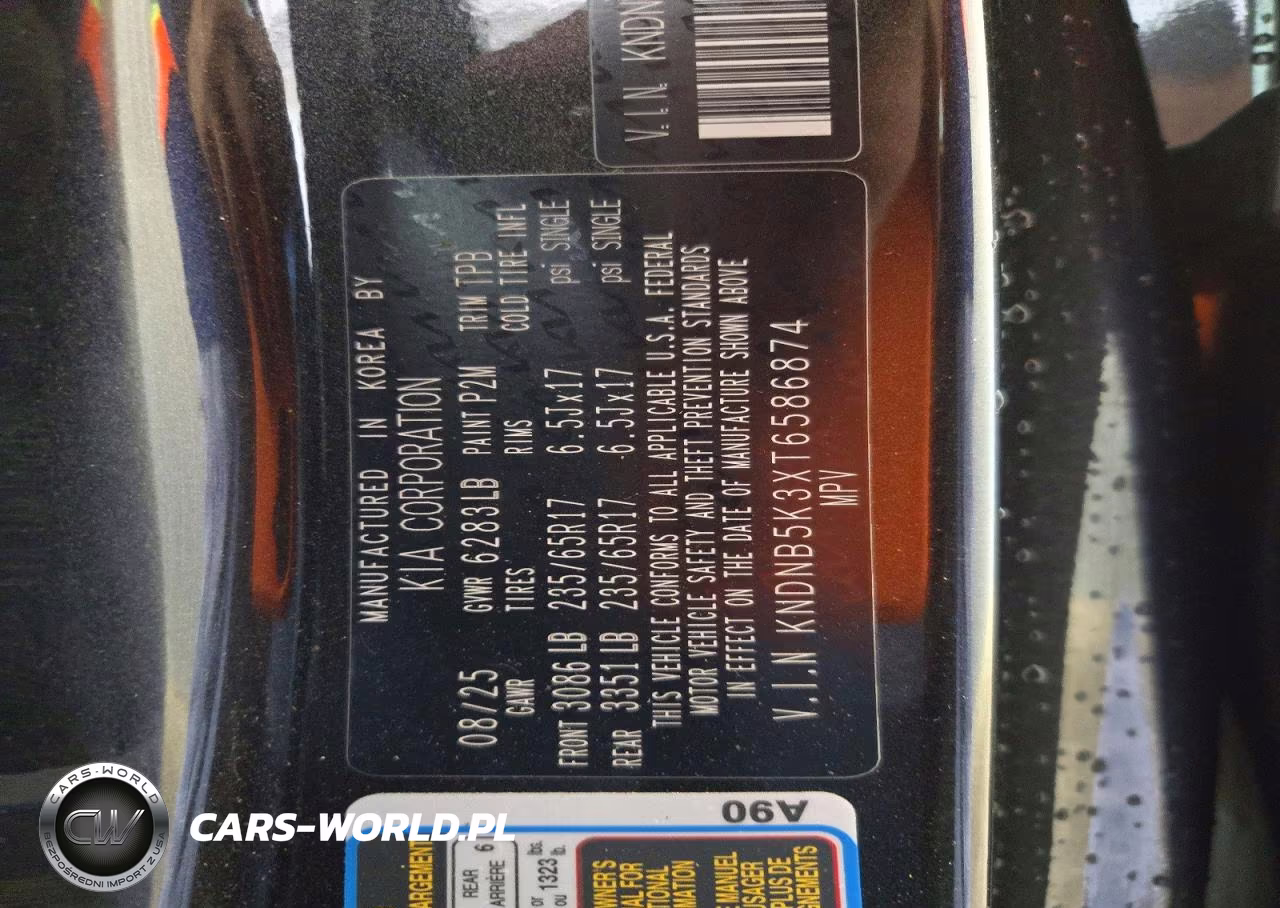 2026 Kia Carnival Lxs VIN:KNDNB5K3XT6586874 - 13