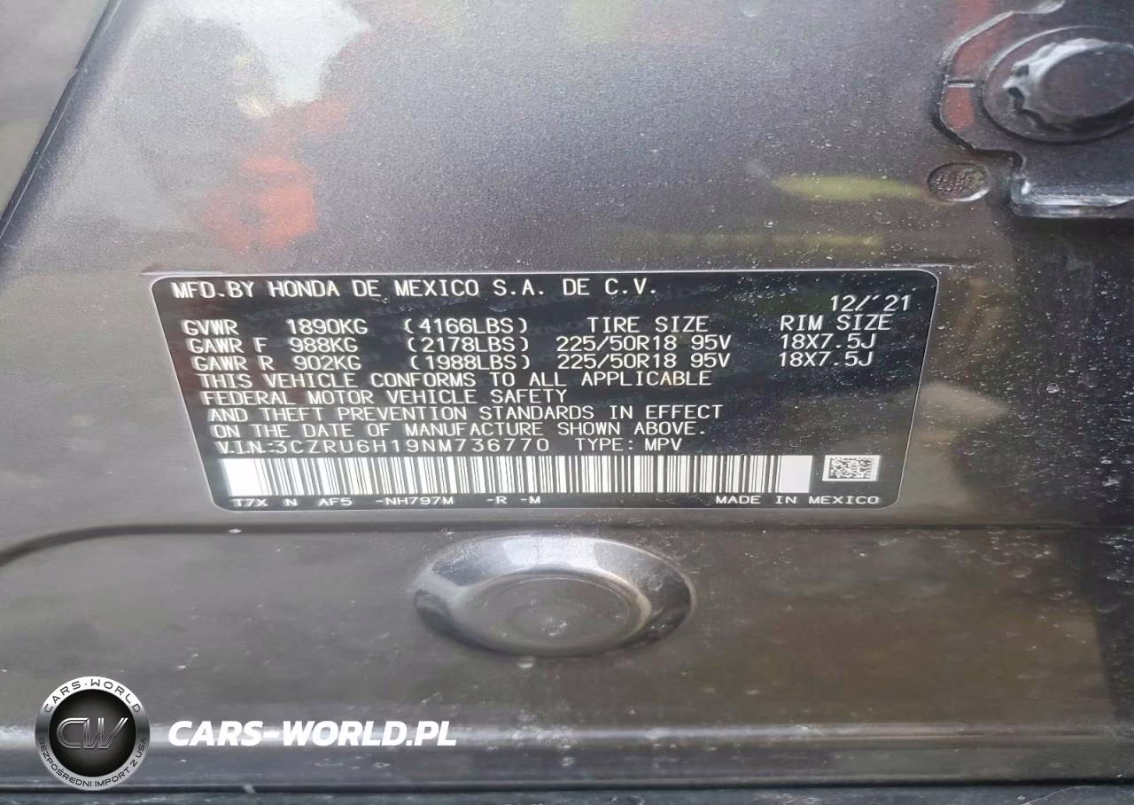 2022 Honda Hr-V Sport VIN:3CZRU6H19NM736770 - 13