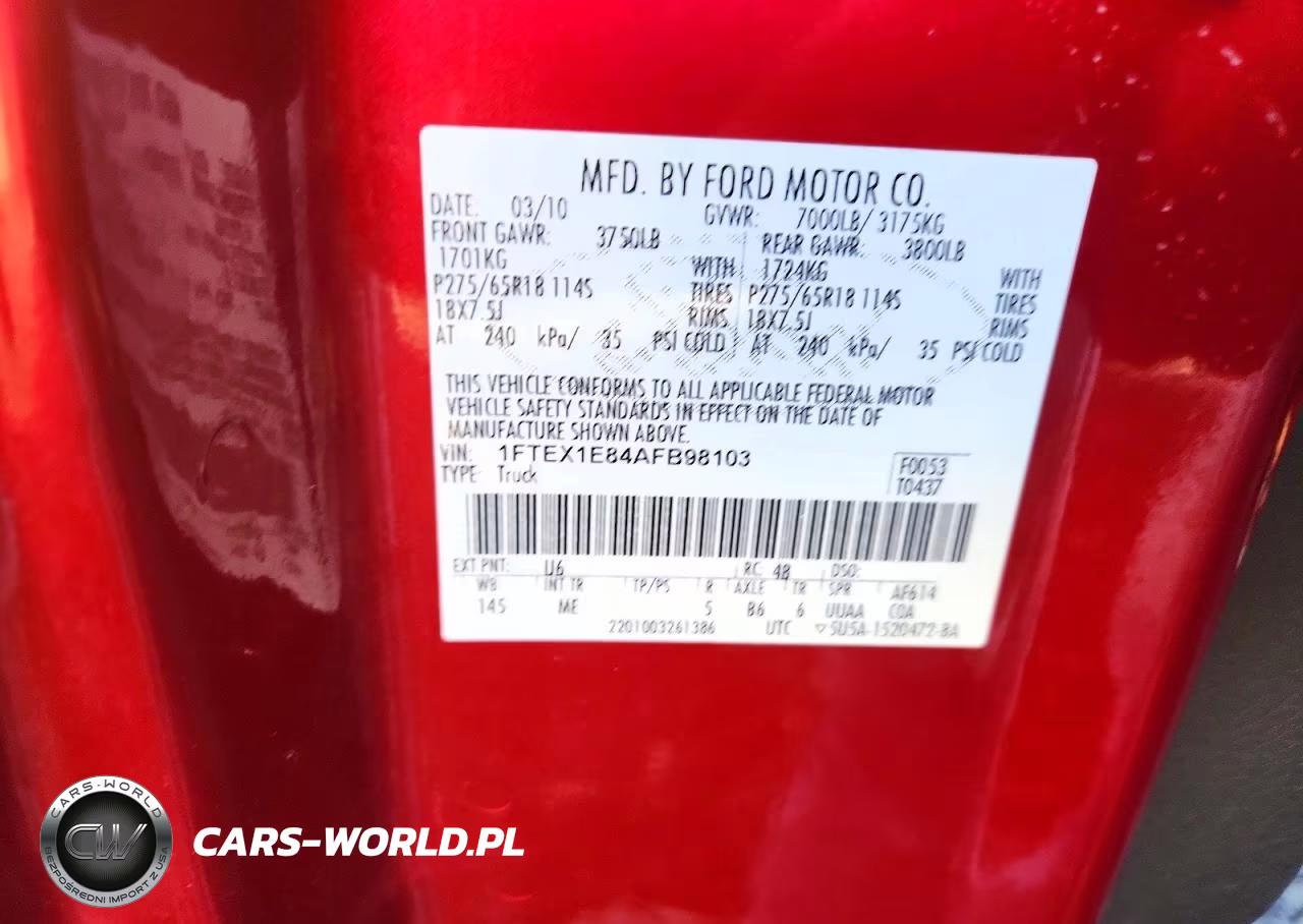 2010 Ford F150 Super Cab VIN:1FTEX1E84AFB98103 - 12