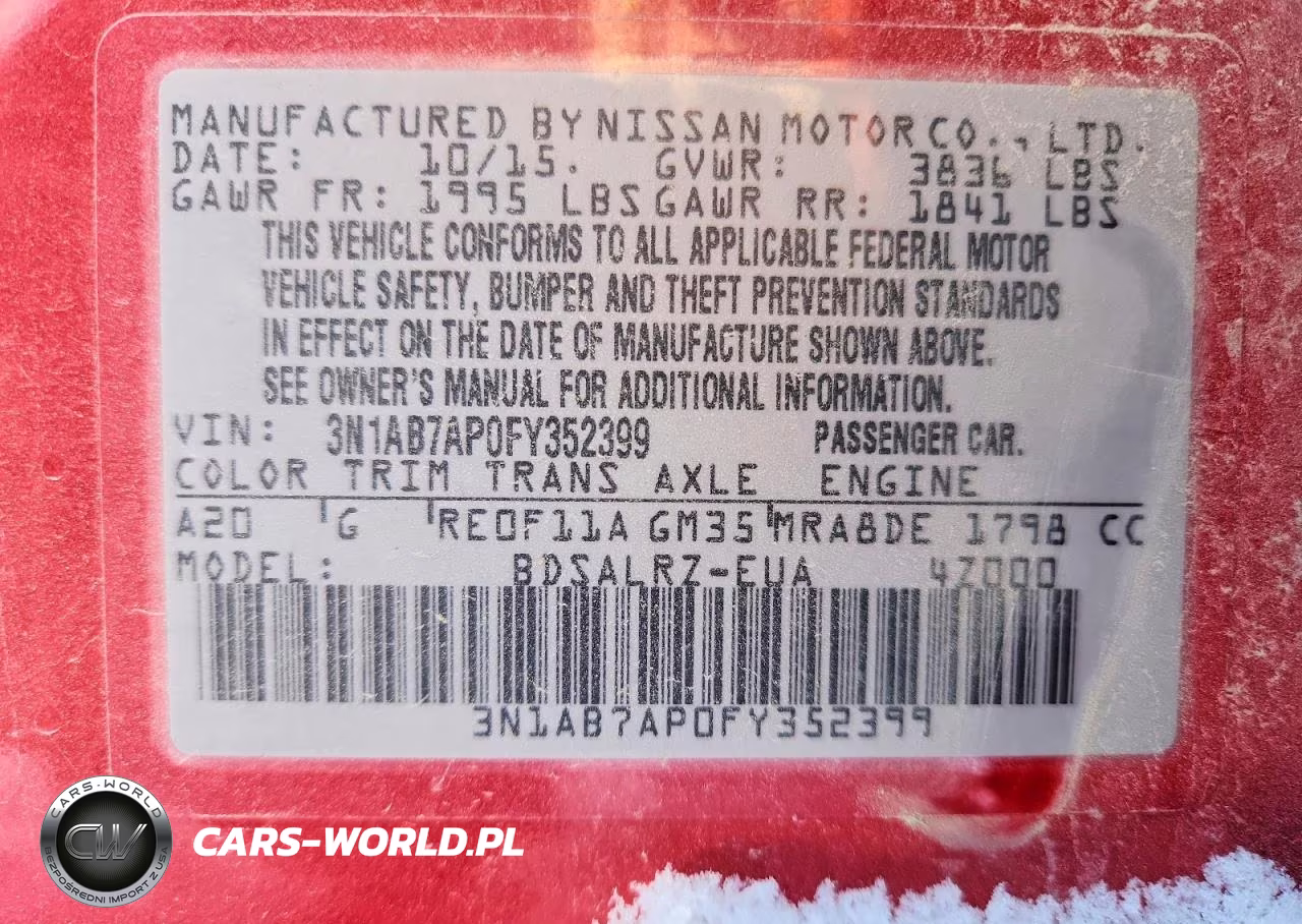 2015 Nissan Sentra S VIN:3N1AB7AP0FY352399 - 12