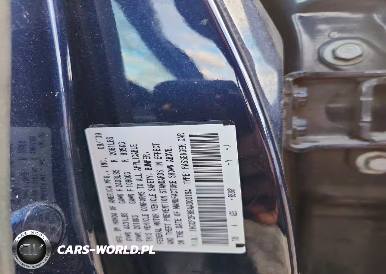 2010 Honda Accord Exl VIN:1HGCP2F86AA000194 - 12