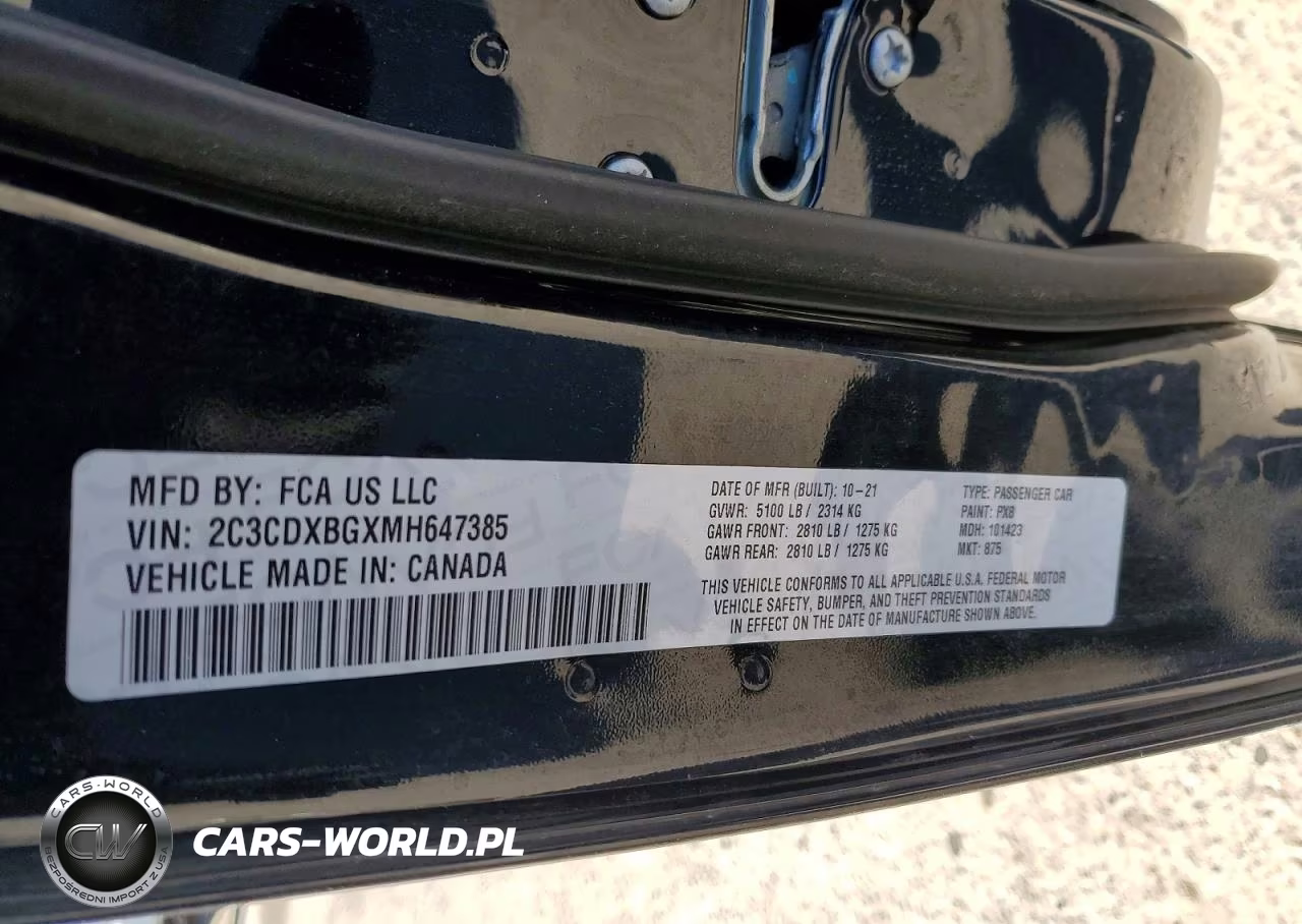 2021 Dodge Charger Sxt VIN:2C3CDXBGXMH647385 - 12