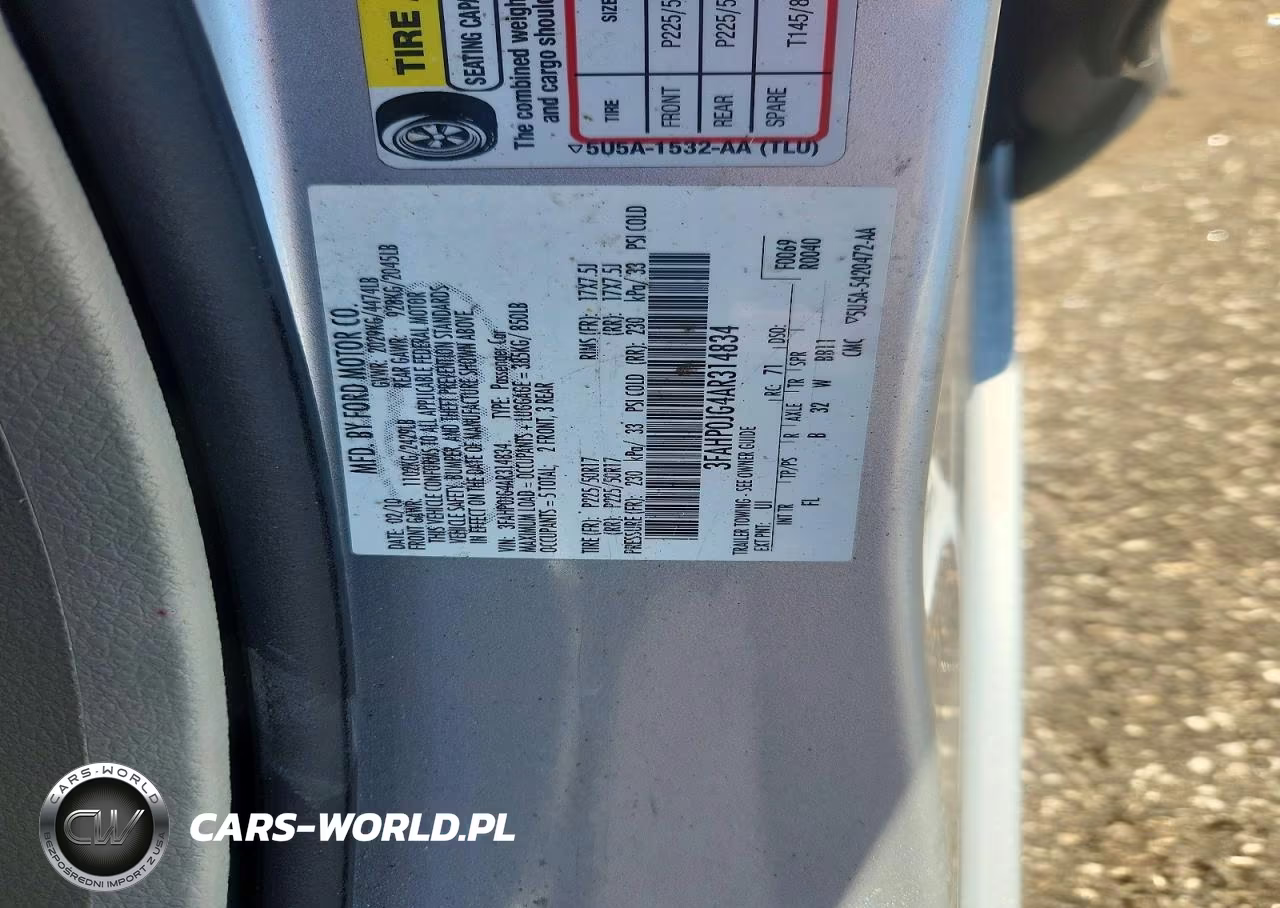 2010 Ford Fusion Sel VIN:3FAHP0JG4AR314834 - 13