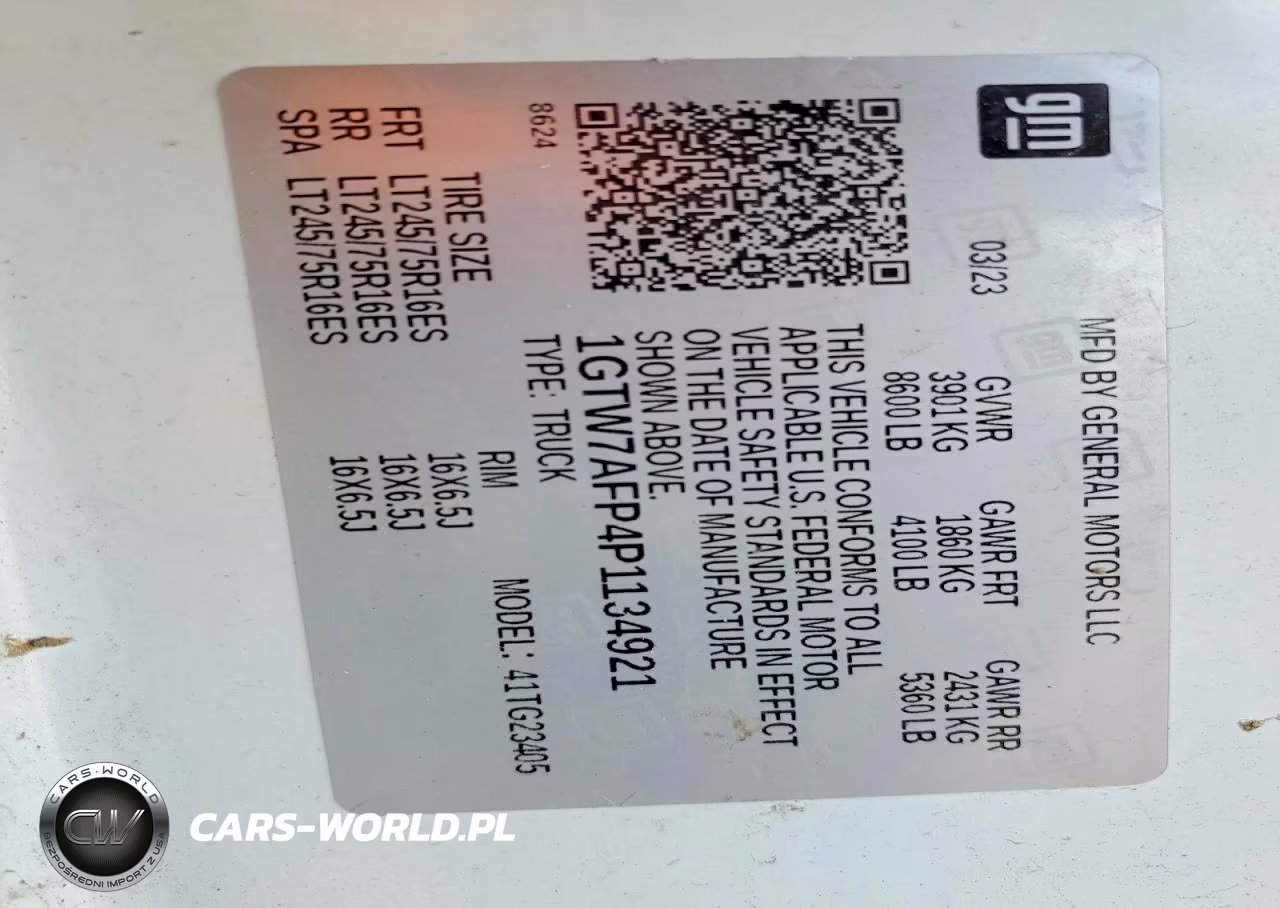 2023 GMC Savana 2500 Cargo Delivery Van VIN:1GTW7AFP4P1134921 - 12