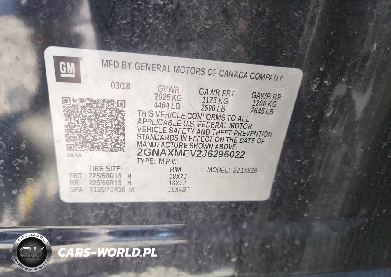 2018 Chevrolet Equinox Premier VIN:2GNAXMEV2J6296022 - 13