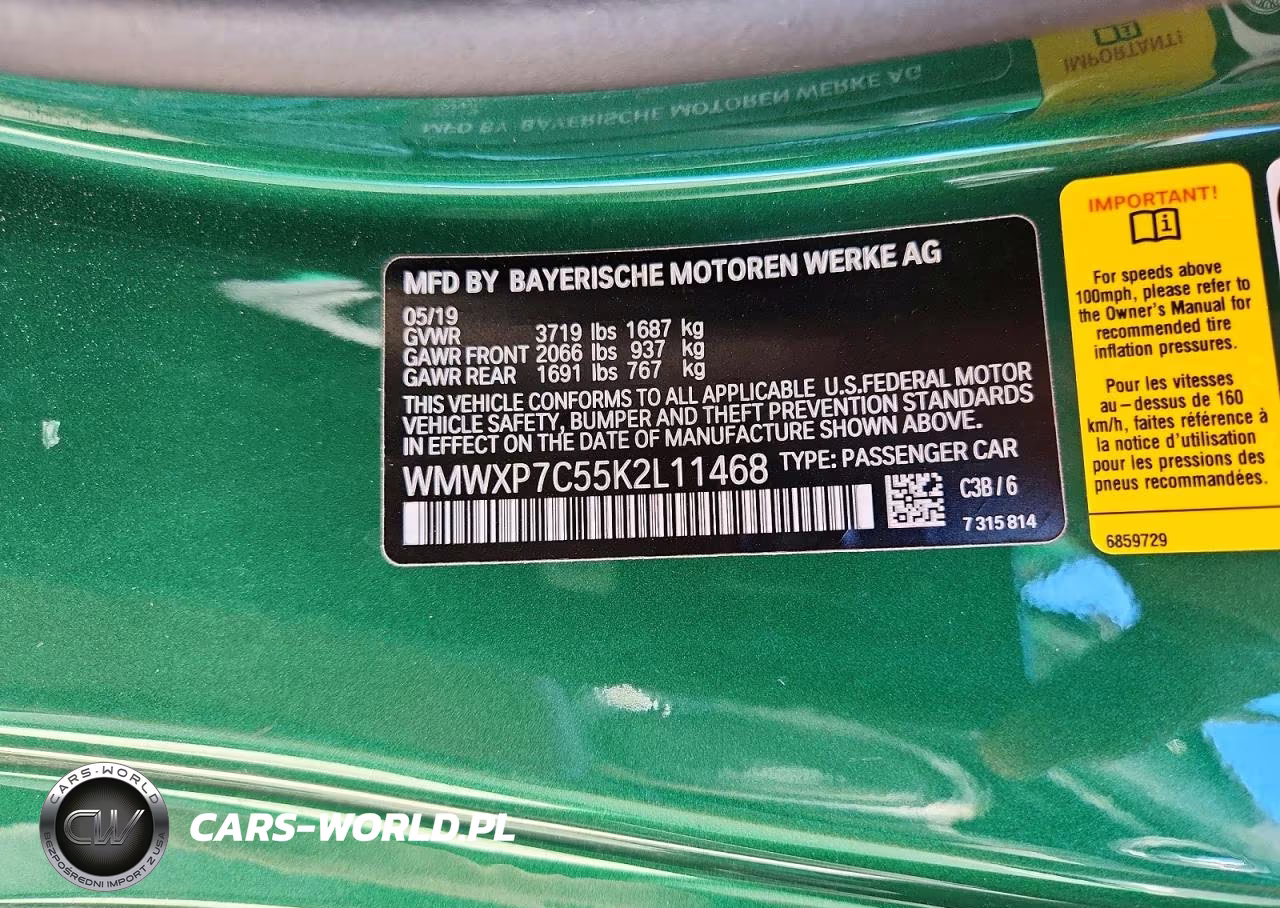 2019 Mini Cooper S VIN:WMWXP7C55K2L11468 - 12