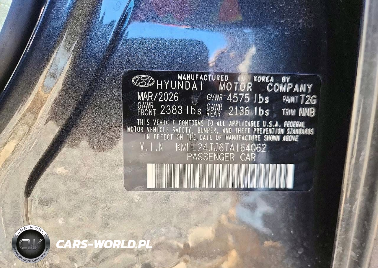 2026 Hyundai Sonata Hybrid Blue VIN:KMHL24JJ6TA164062 - 12