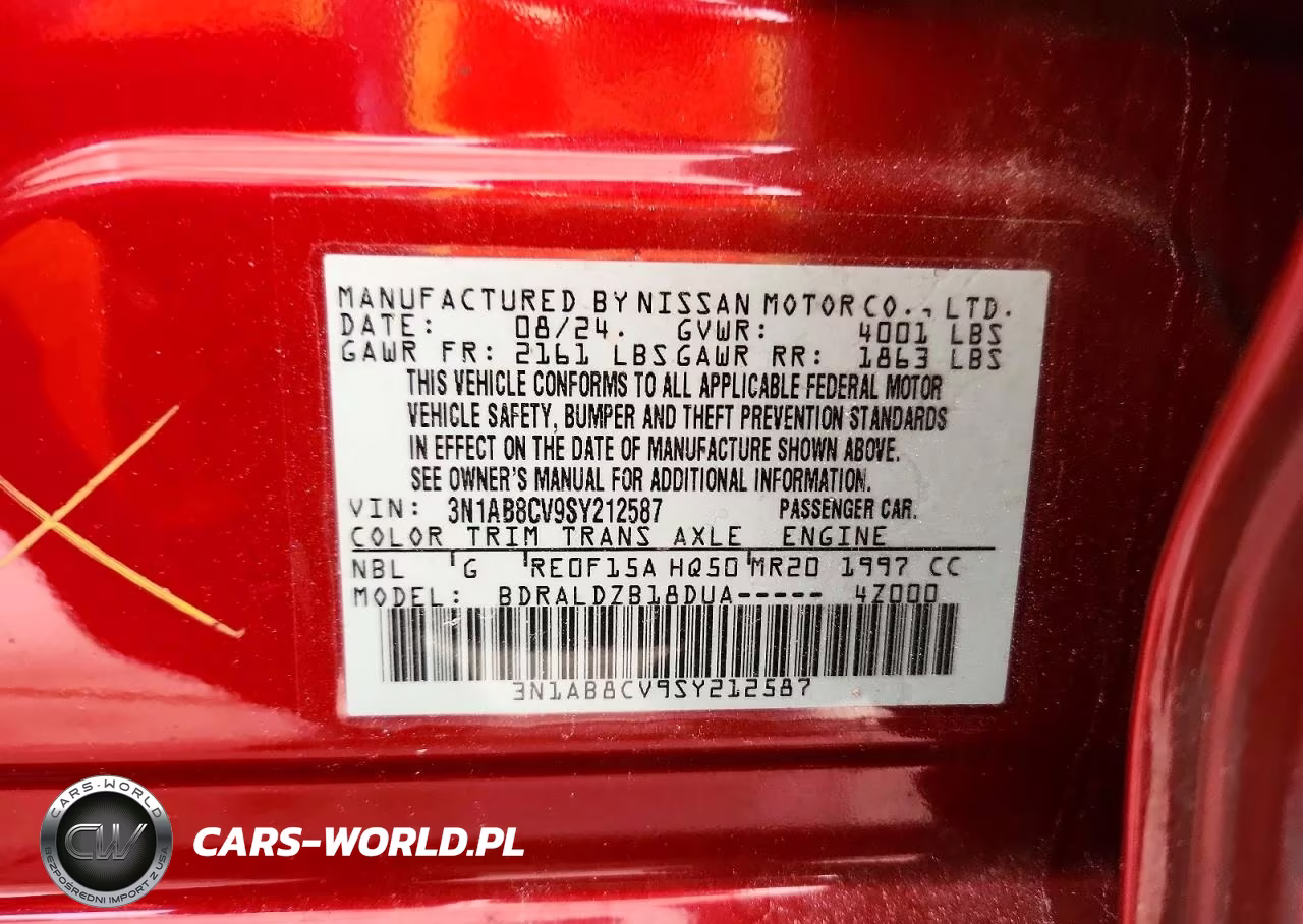 2025 Nissan Sentra Sv VIN:3N1AB8CV9SY212587 - 12