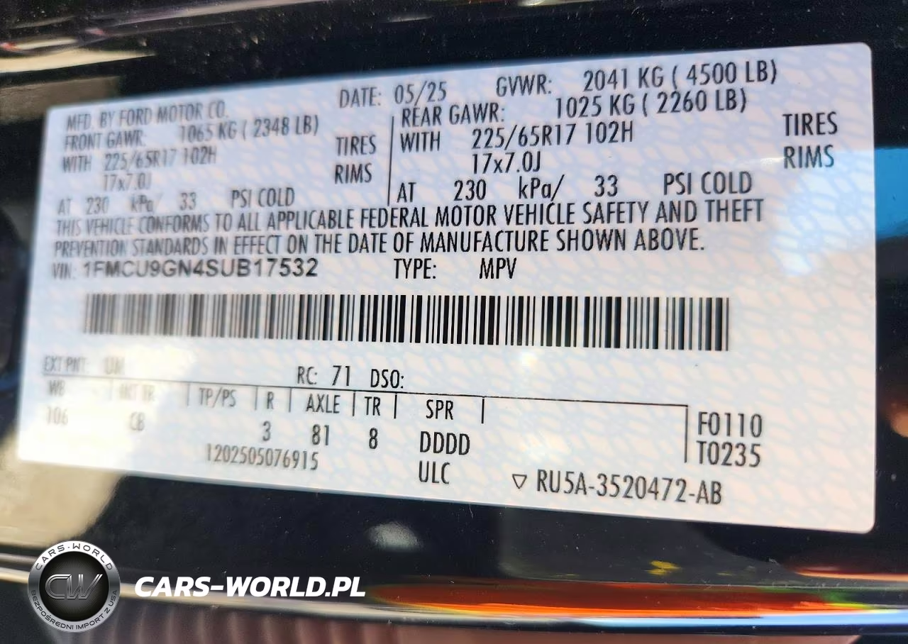 2025 Ford Escape Active VIN:1FMCU9GN4SUB17532 - 13