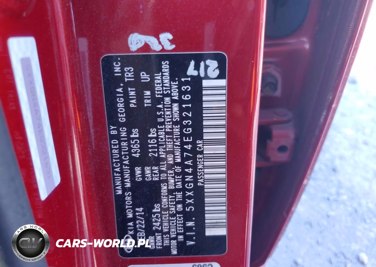 2014 Kia Optima Ex VIN:5XXGN4A74EG321631 - 12