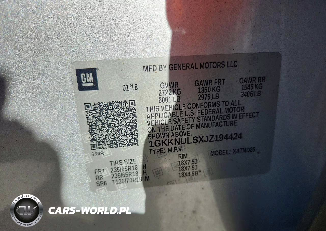 2018 GMC Acadia Slt-1 VIN:1GKKNULSXJZ194424 - 13