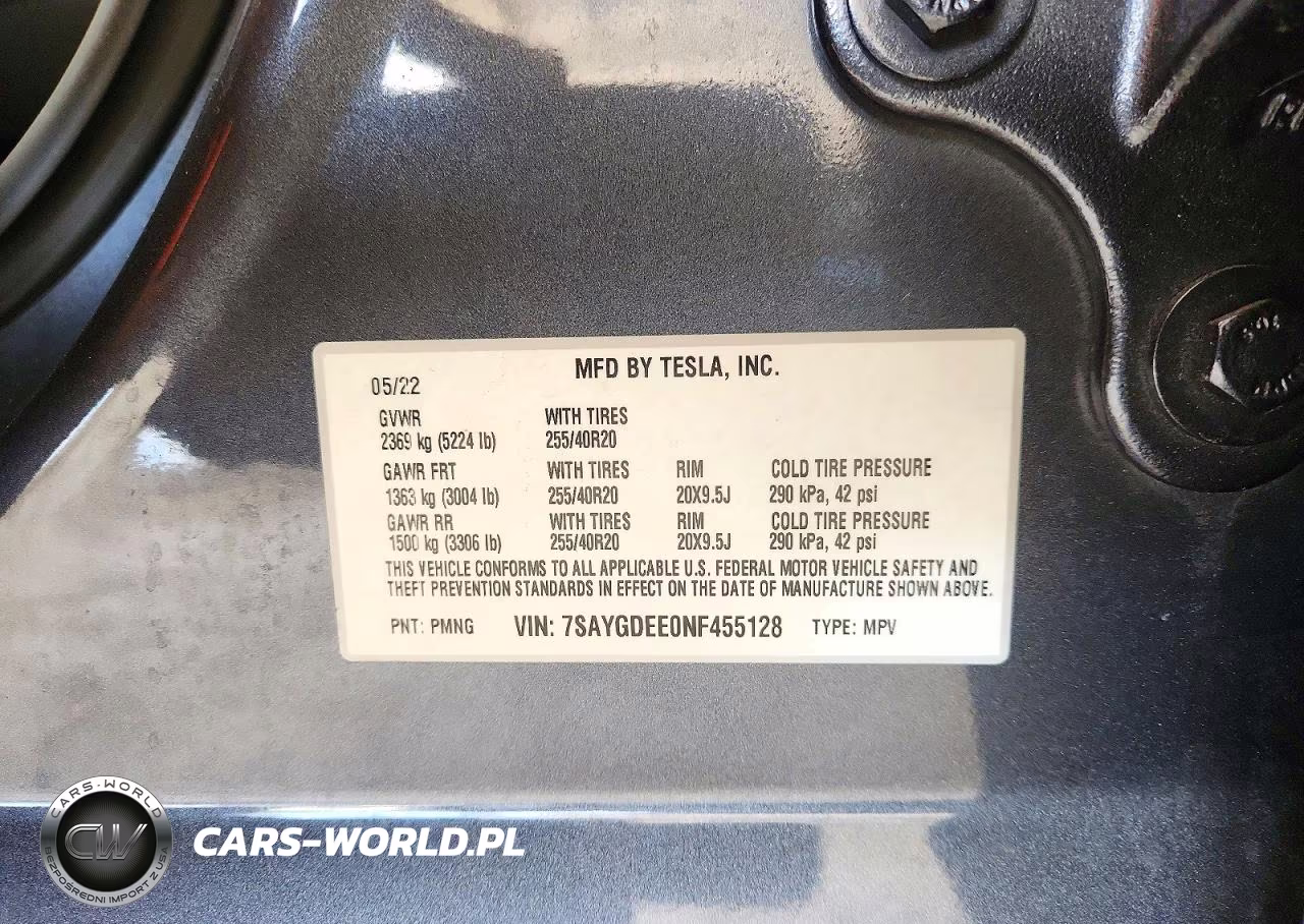 2022 Tesla Model Y VIN:7SAYGDEE0NF455128 - 14