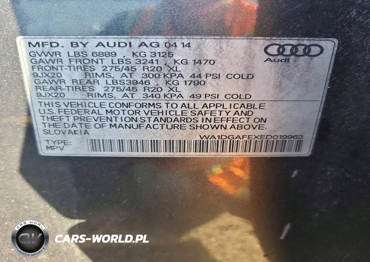 2014 Audi Q7 Prestige VIN:WA1DGAFEXED019963 - 12