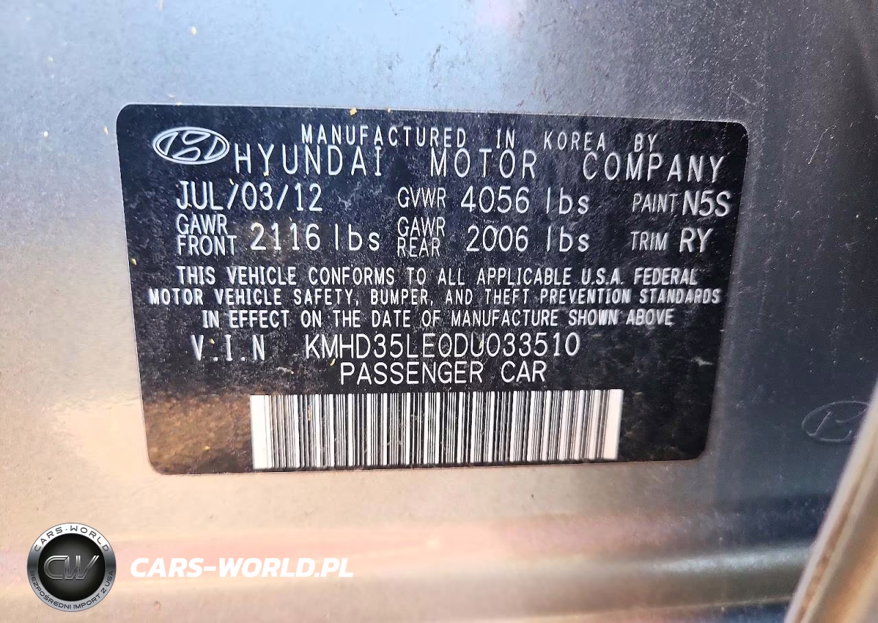2013 Hyundai Elantra Gt Base VIN:KMHD35LE0DU033510 - 12