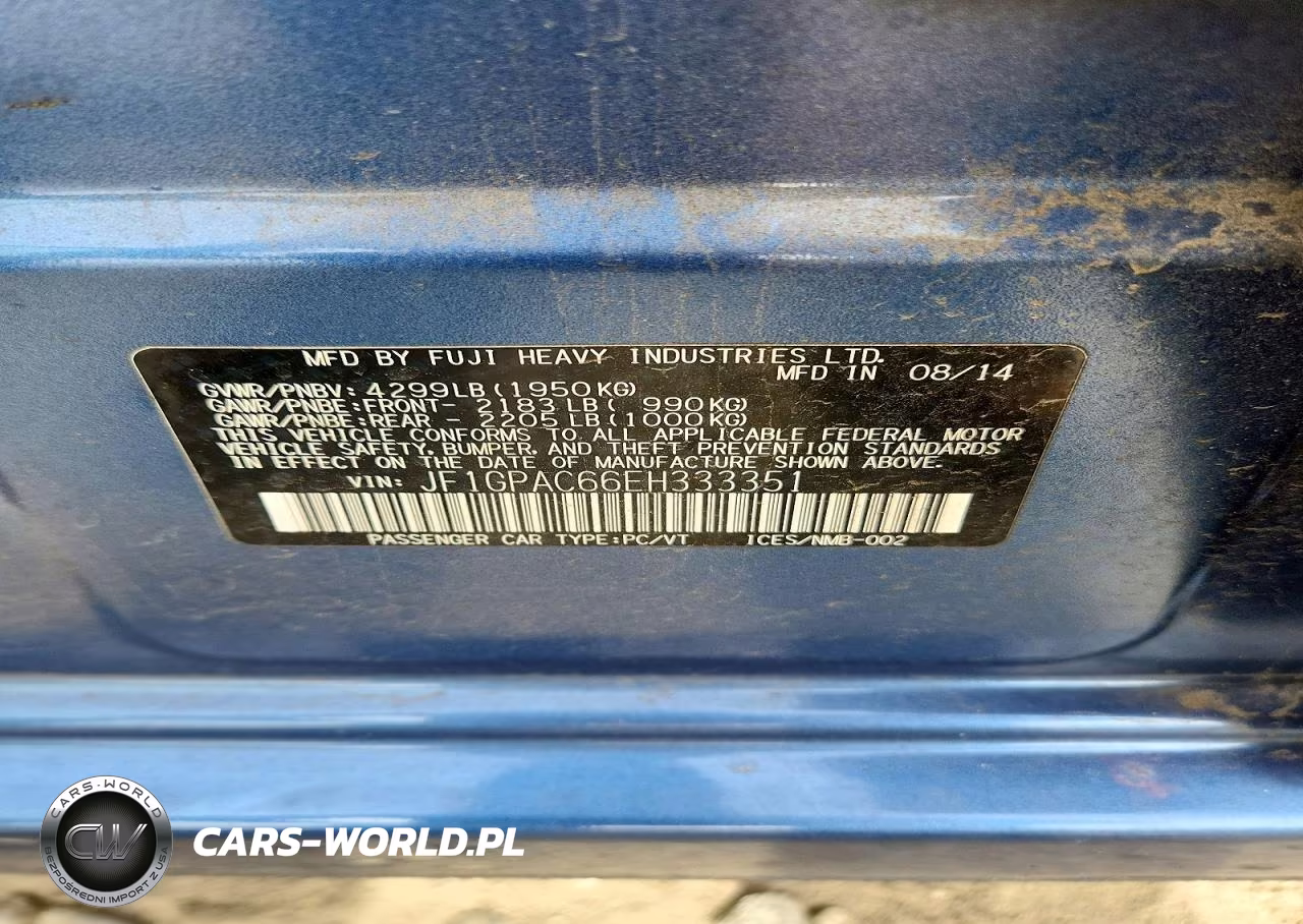 2014 Subaru Impreza Premium VIN:JF1GPAC66EH333351 - 13