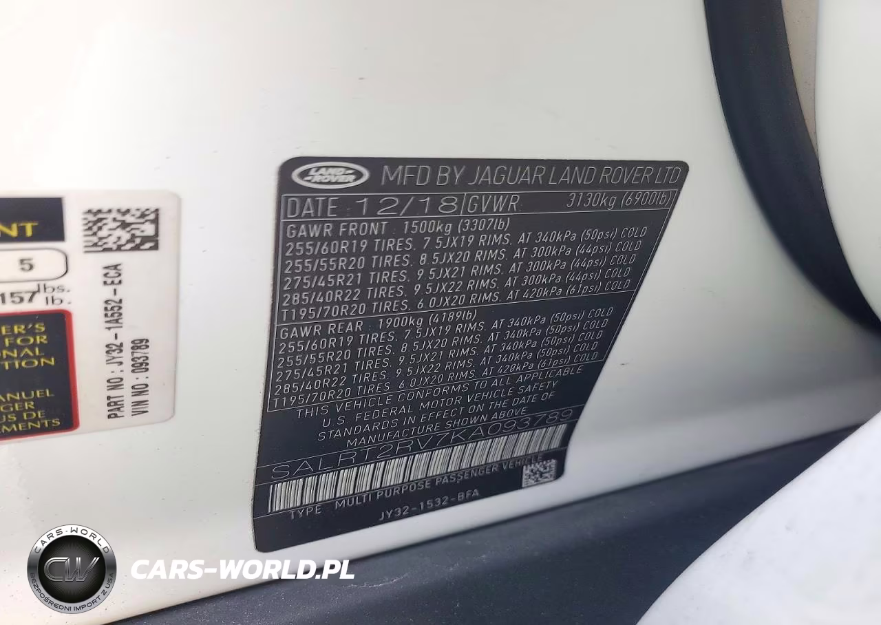 2019 Land Rover Discovery Hse Luxury VIN:SALRT2RV7KA093789 - 13