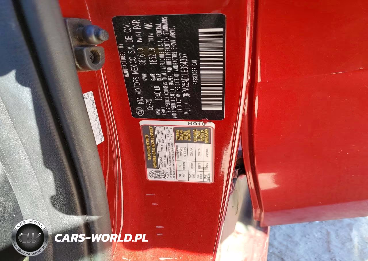 2020 Kia Rio 5-Door S VIN:3KPA25AD1LE334367 - 12