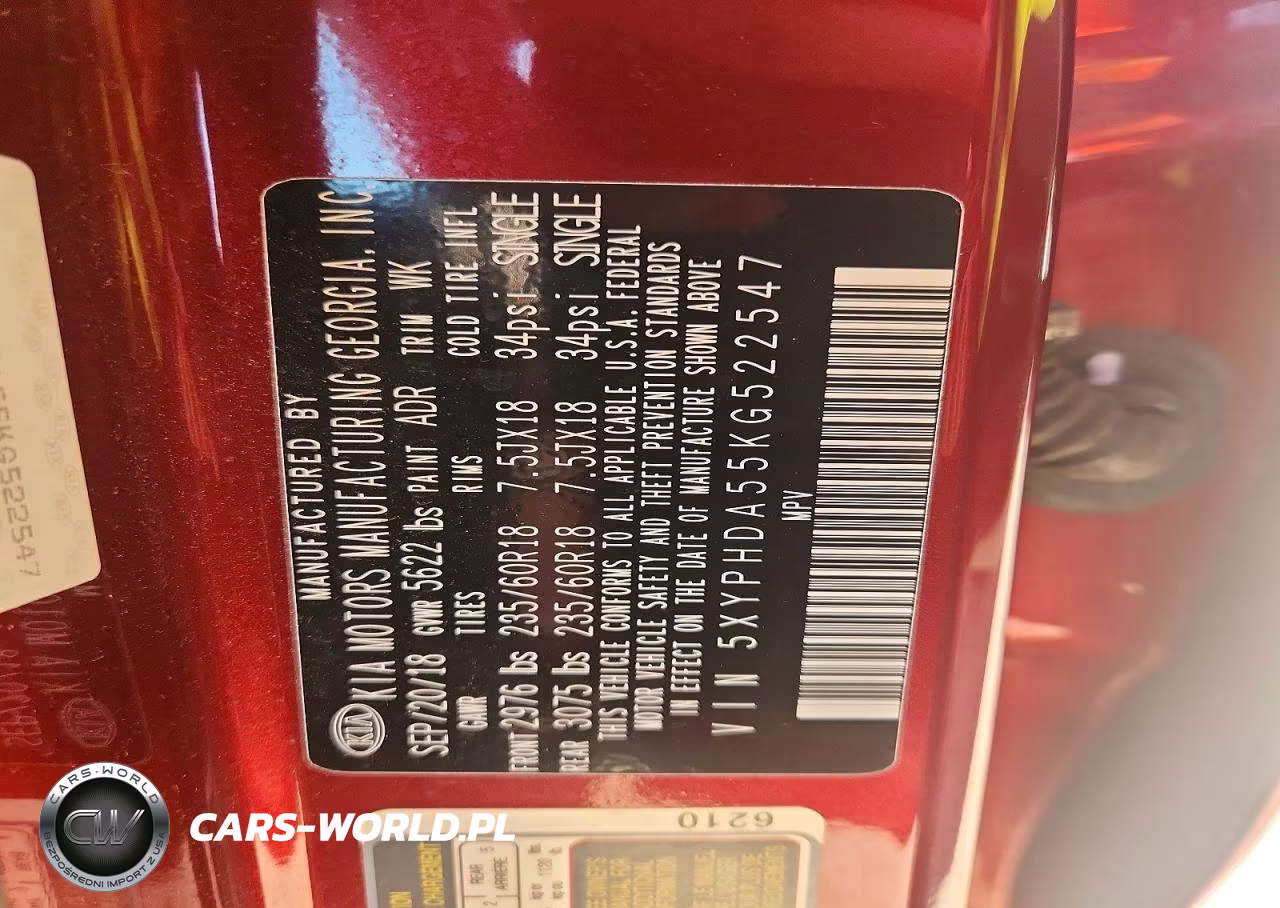 2019 Kia Sorento Ex V6 VIN:5XYPHDA55KG522547 - 13