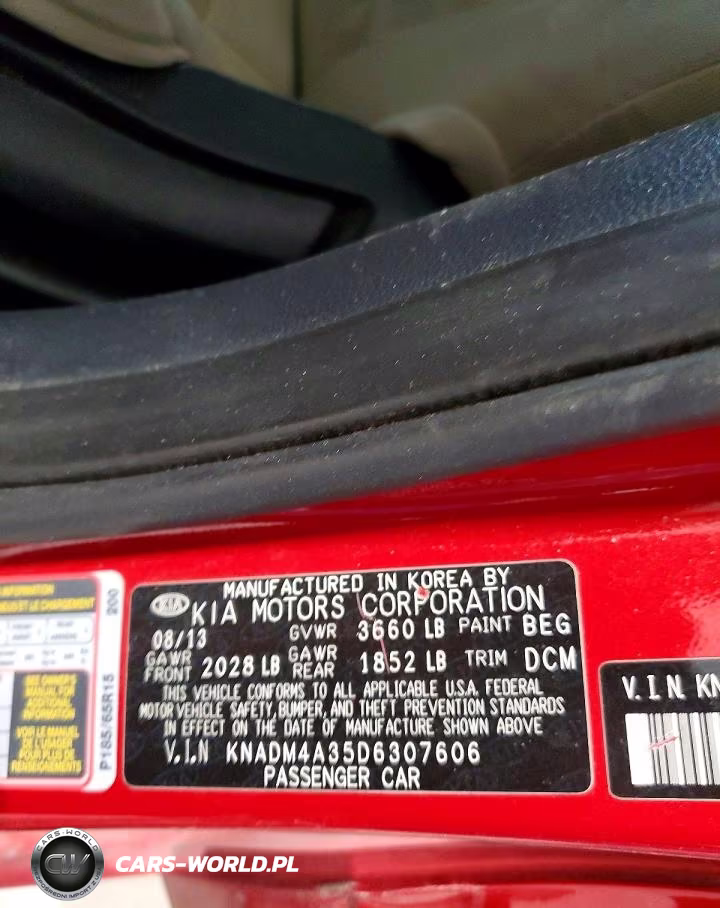 2013 Kia Rio Lx VIN:KNADM4A35D6307606 - 12