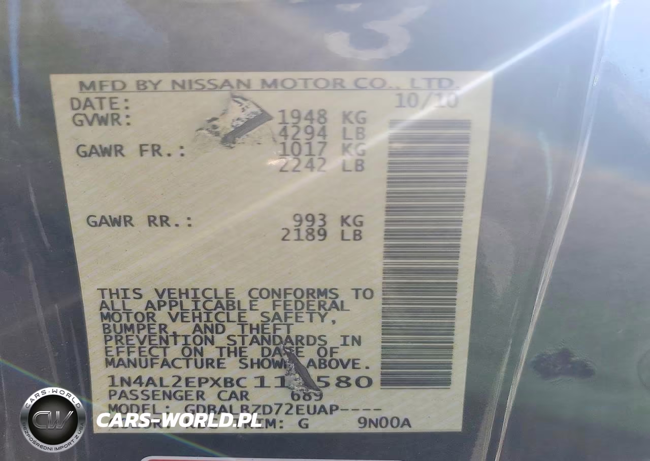 2011 Nissan Altima 2.5 S VIN:1N4AL2EPXBC111580 - 13