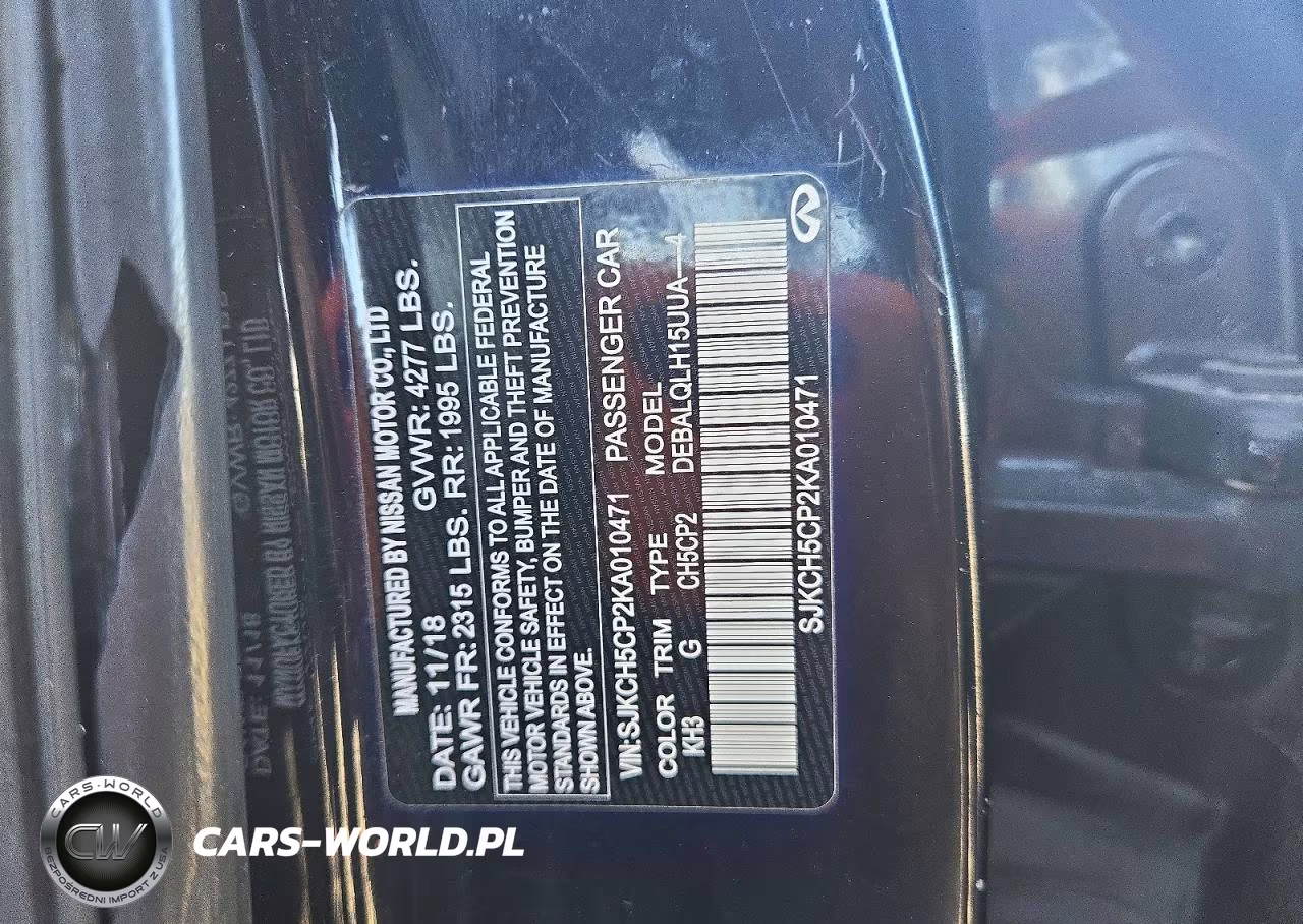 2019 Infiniti Qx30 Luxe VIN:SJKCH5CP2KA010471 - 12