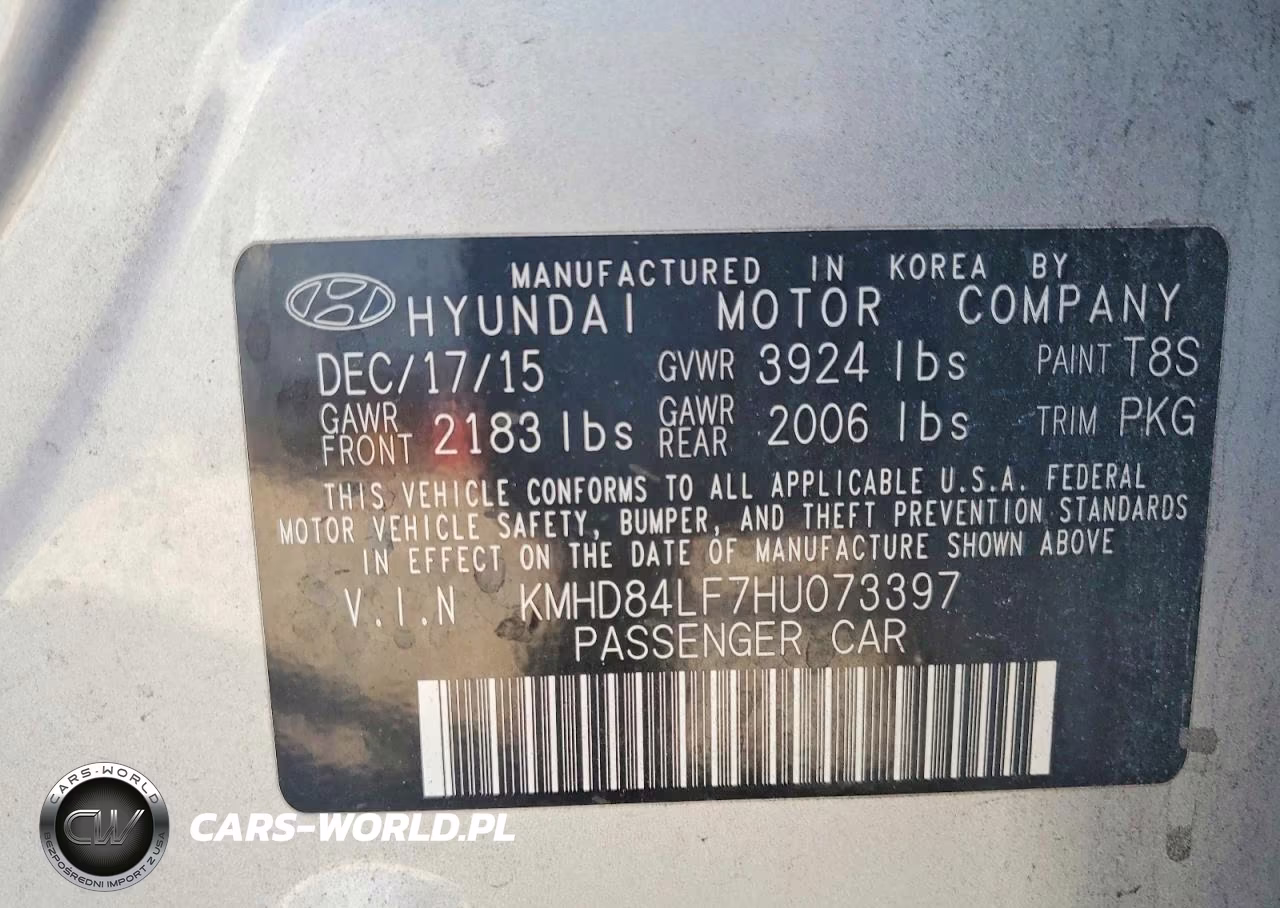2017 Hyundai Elantra Se VIN:KMHD84LF7HU073397 - 12