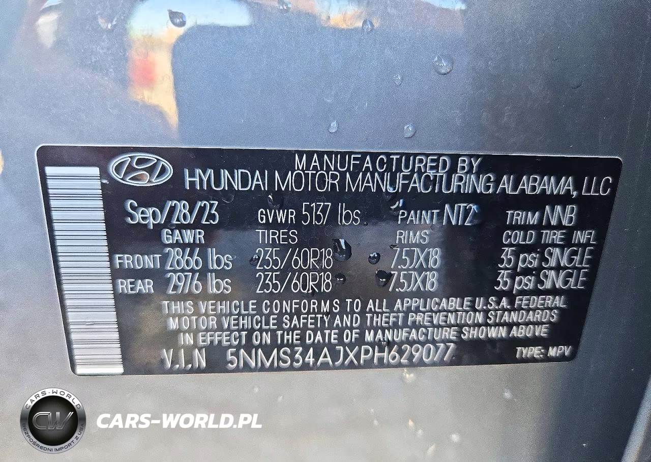 2023 Hyundai Santa Fe Sel Premium VIN:5NMS34AJXPH629077 - 14