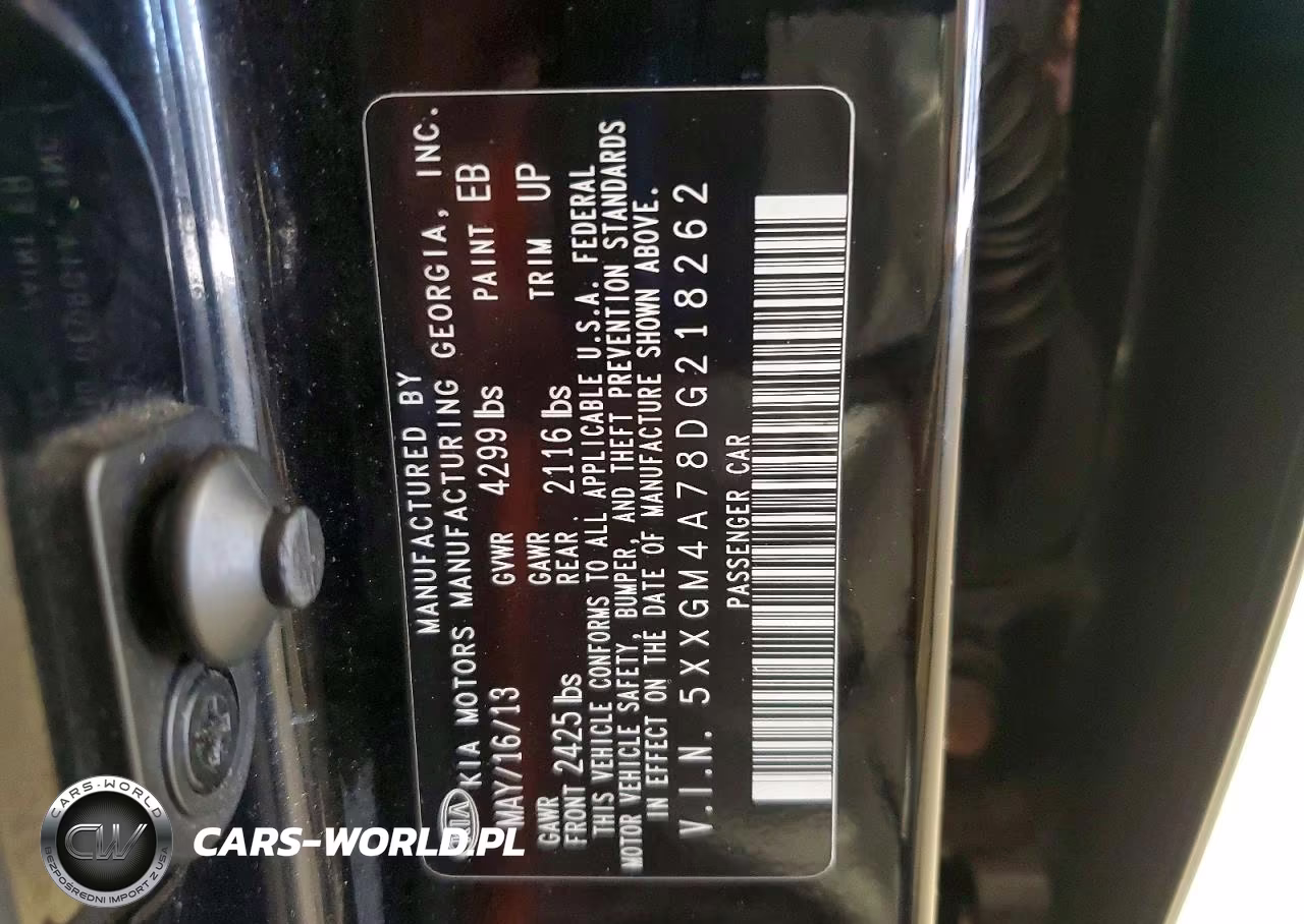 2013 Kia Optima Lx VIN:5XXGM4A78DG218262 - 12