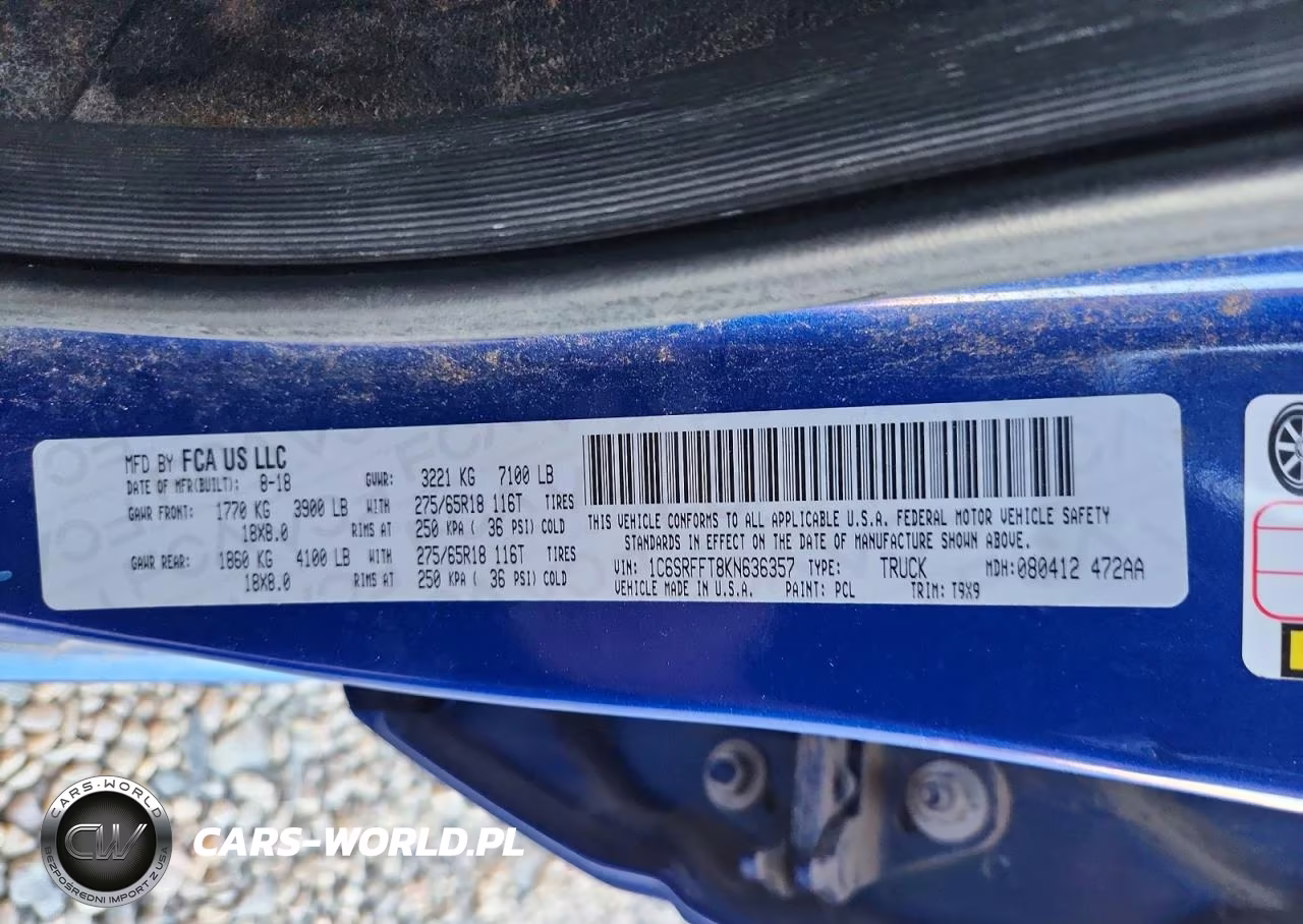 2019 Ram 1500 Big Horn-Lone Star VIN:1C6SRFFT8KN636357 - 12
