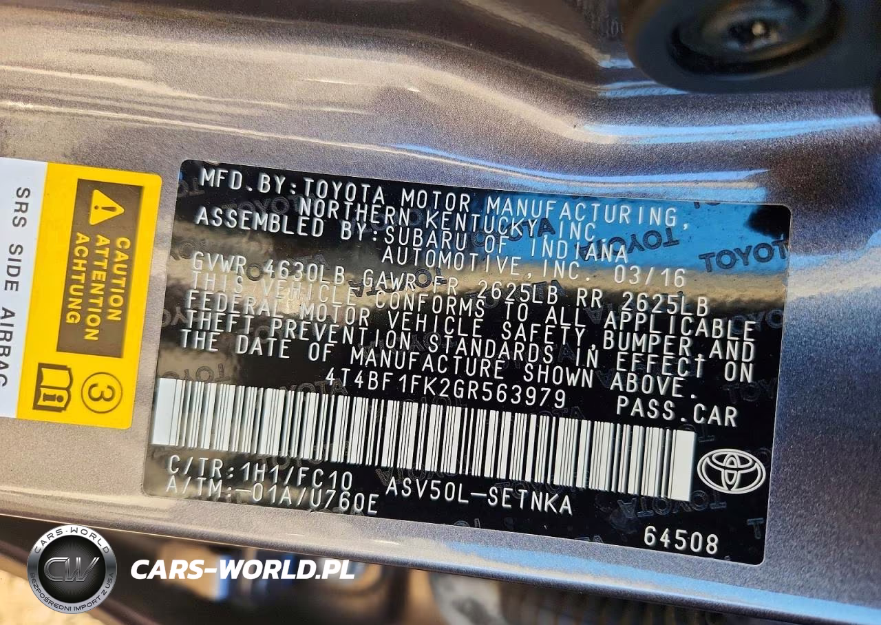 2016 Toyota Camry Le VIN:4T4BF1FK2GR563979 - 13