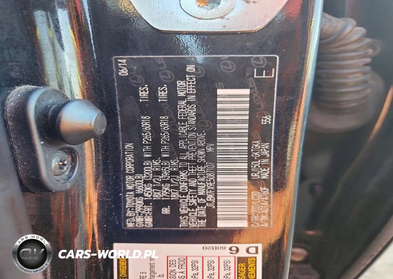 2014 Lexus Gx 460 VIN:JTJBM7FX9E5087107 - 12