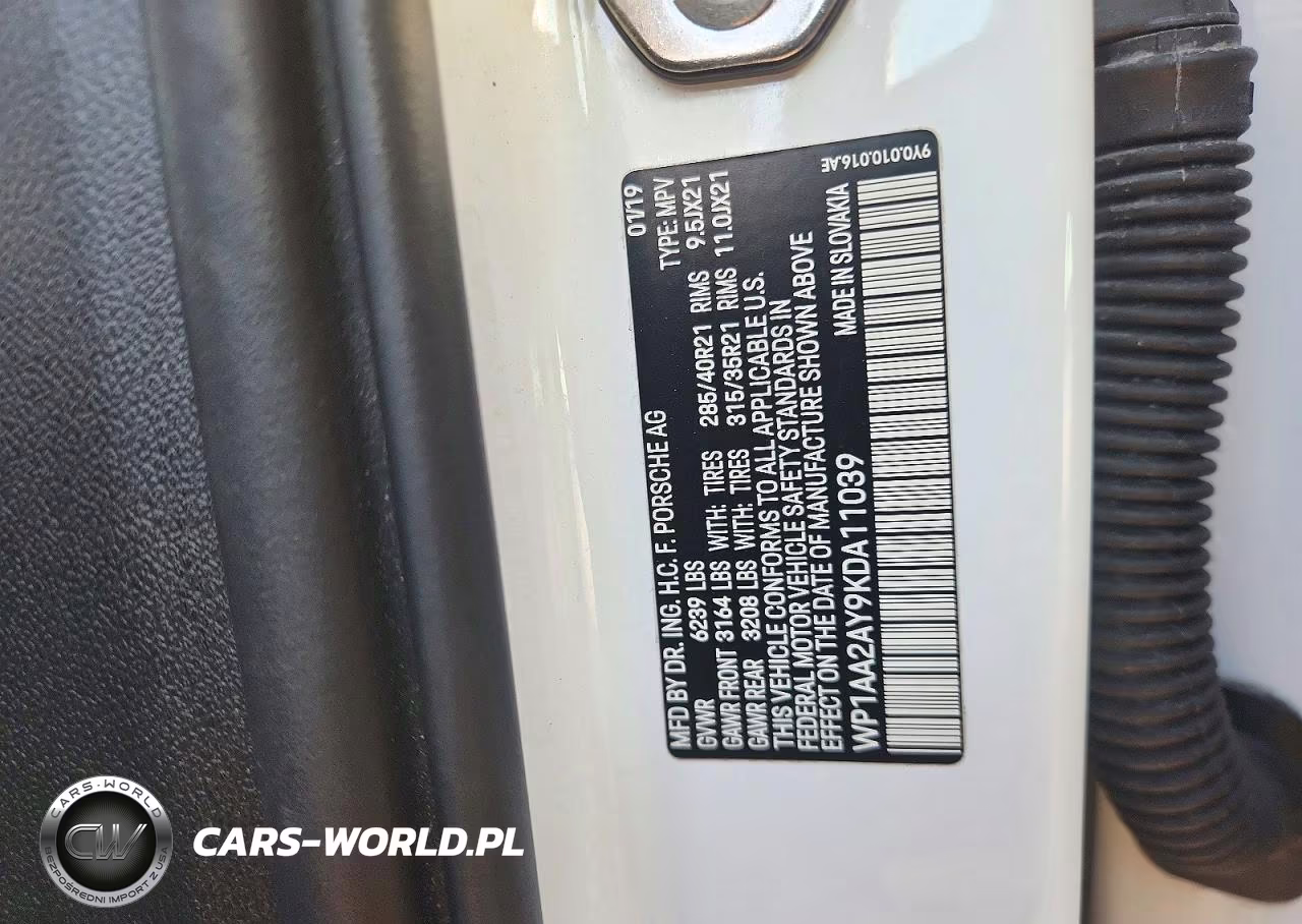 2019 Porsche Cayenne VIN:WP1AA2AY9KDA11039 - 12