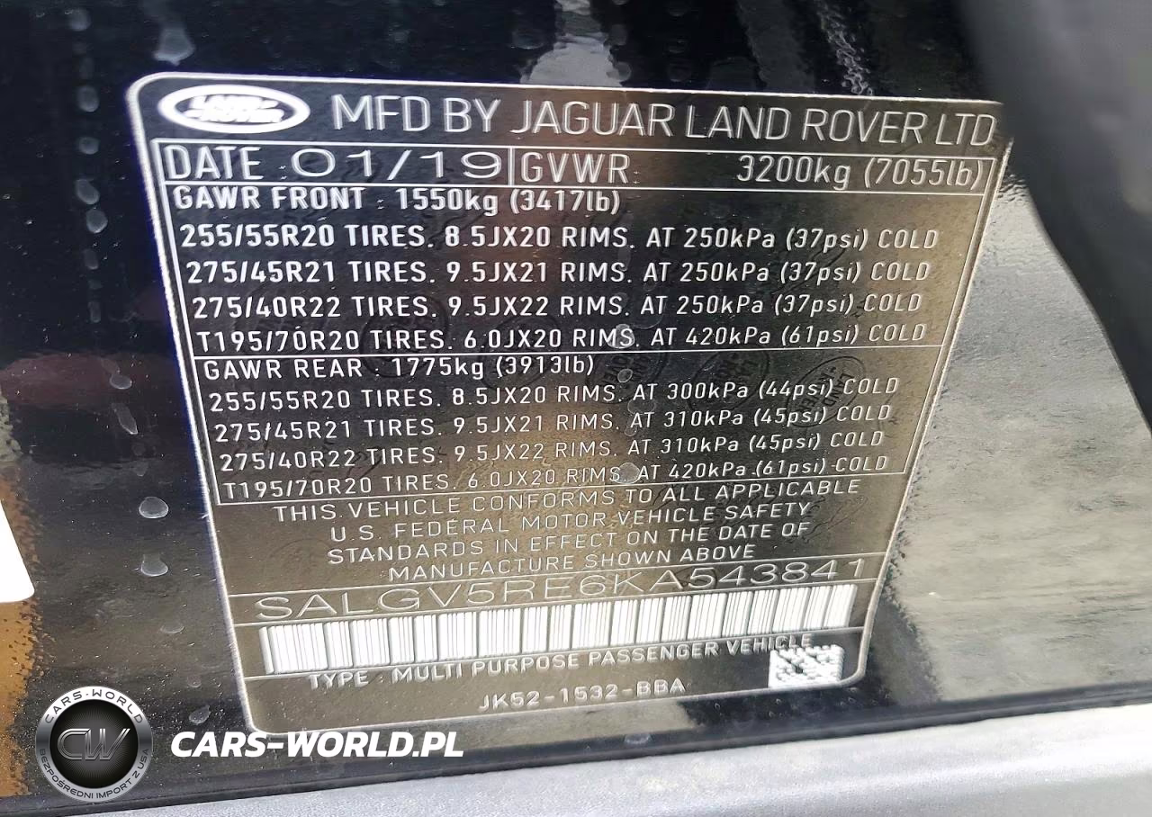 2019 Land Rover Range Rover Autobiography VIN:SALGV5RE6KA543841 - 13