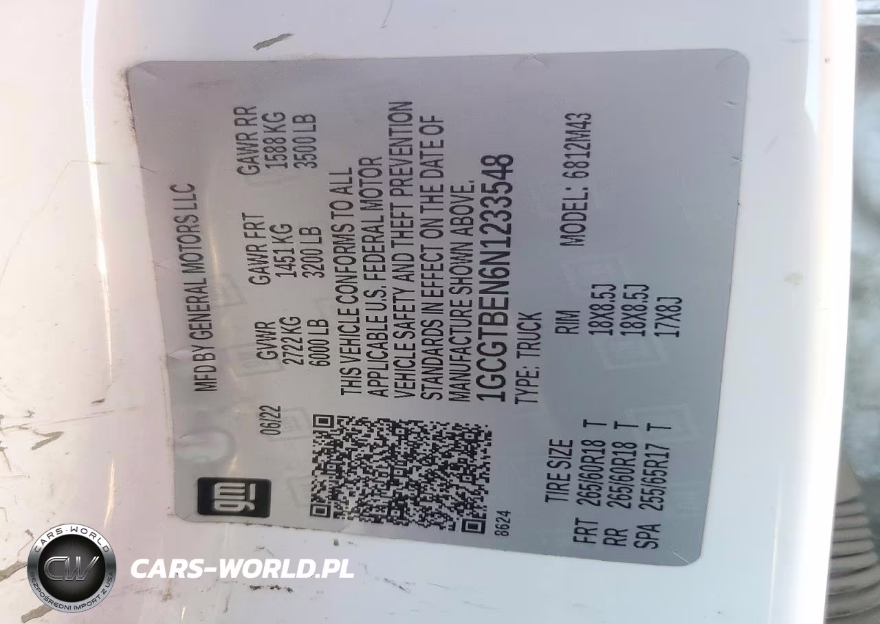 2022 Chevrolet Colorado VIN:1GCGTBEN6N1233548 - 12