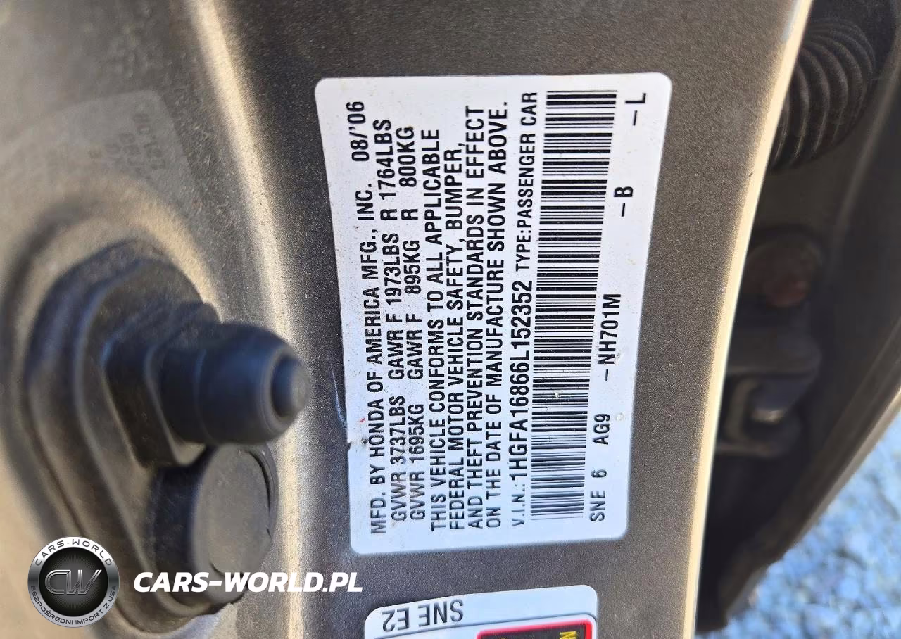2006 Honda Civic Ex VIN:1HGFA16866L152352 - 12