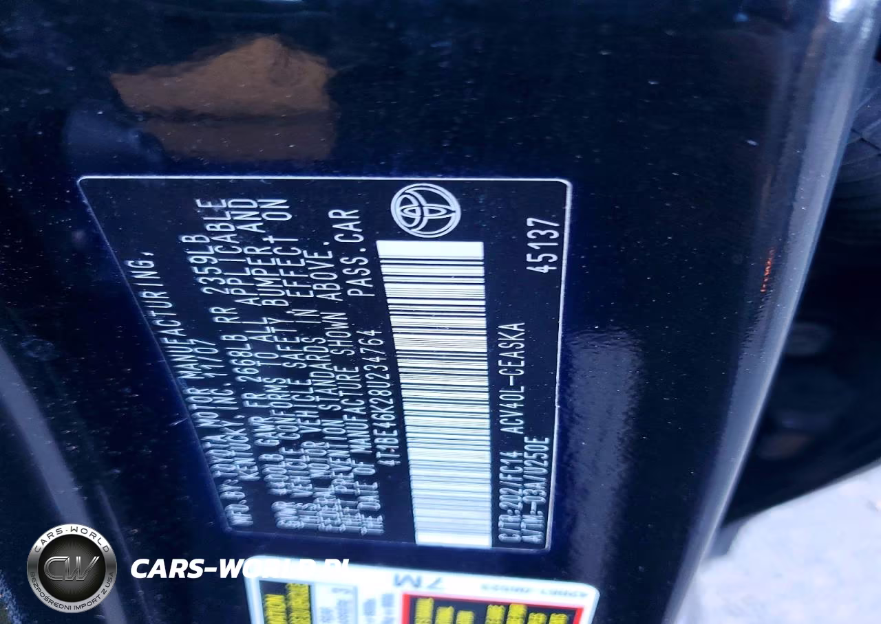 2008 Toyota Camry Se VIN:4T1BE46K28U234764 - 12