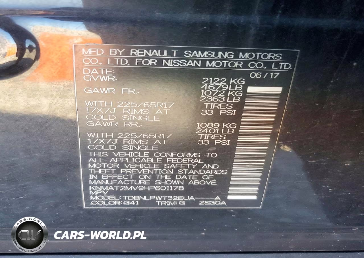 2017 Nissan Rogue S VIN:KNMAT2MV9HP601178 - 14