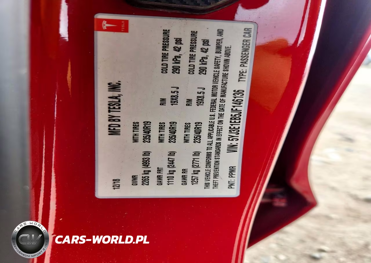 2018 Tesla Model 3 VIN:5YJ3E1EB5JF146136 - 13